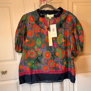 Pinch Women's Floral Blouse - Green and Red